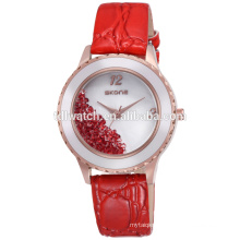 SKONE 9324 Japan movt leather strap lady watches